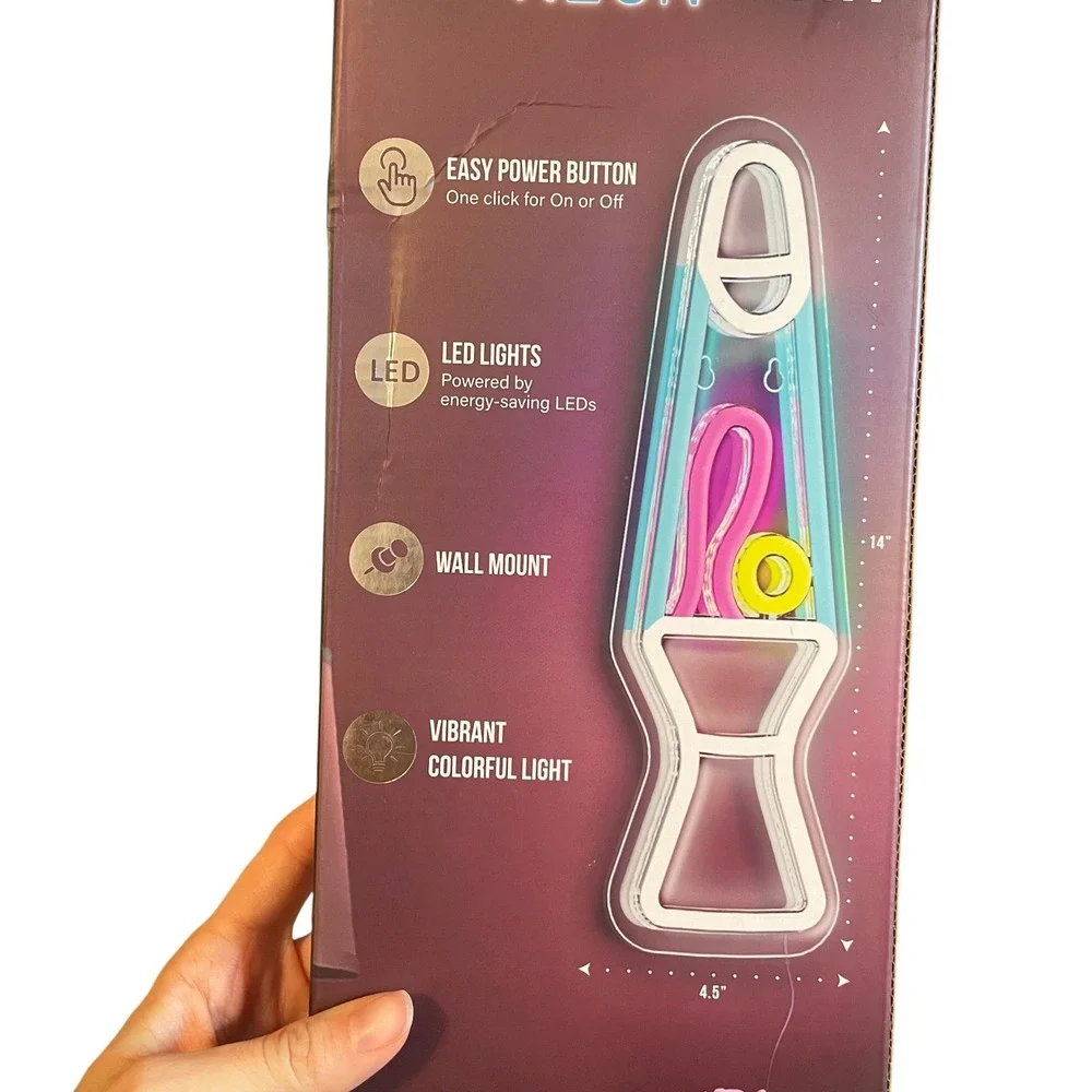 Glow Imagine Co LED Neon Light Lava Lamp Silhouette Wall Mount Multi-Color 14